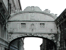 The Bridge of Sighs, the most romantic 
			monument in Venice