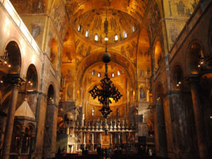 The Basilica of Saint Mark also known as the Golden Basilica with 2 acres of mosaics